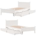 Miniatyrbilde 10 av 11: vidaXL Sengeramme uten madrass hvit 90x190 cm heltre furu