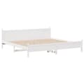 Miniatyrbilde 4 av 10: vidaXL Sengeramme med madrass hvit 200x200 cm heltre furu