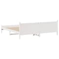 Miniatyrbilde 7 av 10: vidaXL Sengeramme med madrass hvit 200x200 cm heltre furu