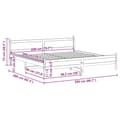 Miniatyrbilde 10 av 10: vidaXL Sengeramme med madrass hvit 200x200 cm heltre furu