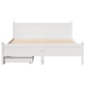 Miniatyrbilde 5 av 11: vidaXL Sengeramme uten madrass hvit 150x200 cm heltre furu