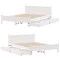 Miniatyrbilde 10 av 11: vidaXL Sengeramme uten madrass hvit 150x200 cm heltre furu