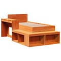 Miniatyrbilde 4 av 11: vidaXL Sengeramme uten madrass voksbrun 75x190 cm heltre furu