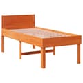 Miniatyrbilde 6 av 11: vidaXL Sengeramme uten madrass voksbrun 75x190 cm heltre furu