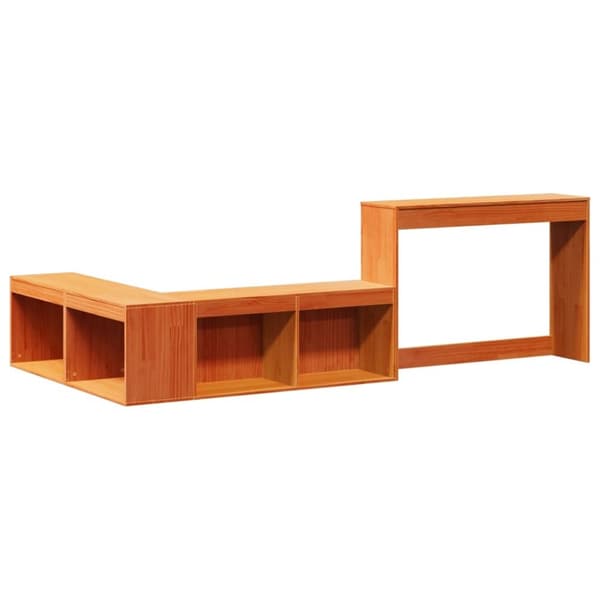 vidaXL Sengeramme uten madrass voksbrun 75x190 cm heltre furu