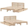 Miniatyrbilde 10 av 11: vidaXL Sengeramme uten madrass 160x200 cm heltre furu