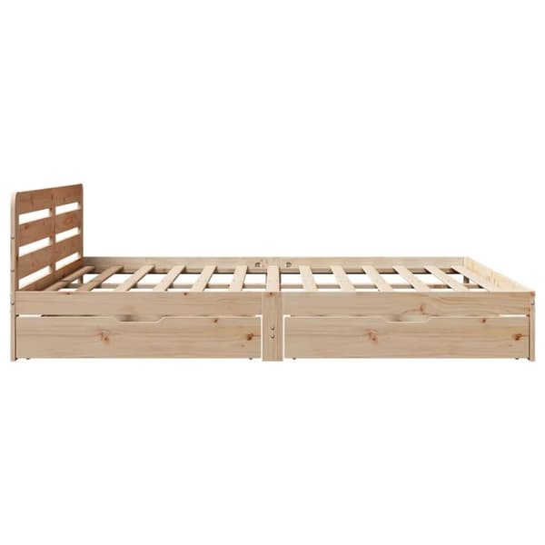vidaXL Sänky ilman patjaa 200x200 cm täysi mänty