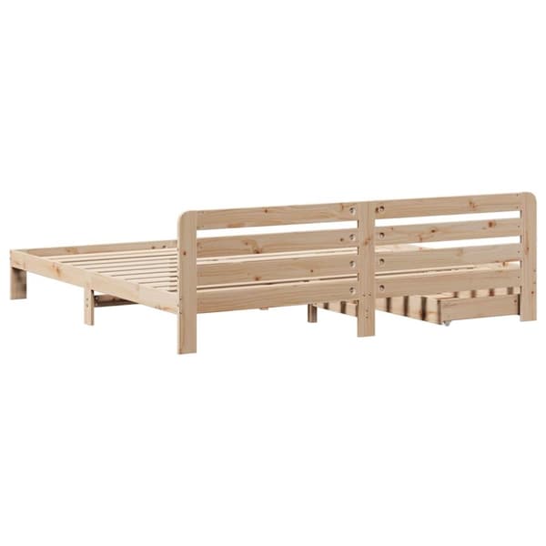 vidaXL Sänky ilman patjaa 200x200 cm täysi mänty