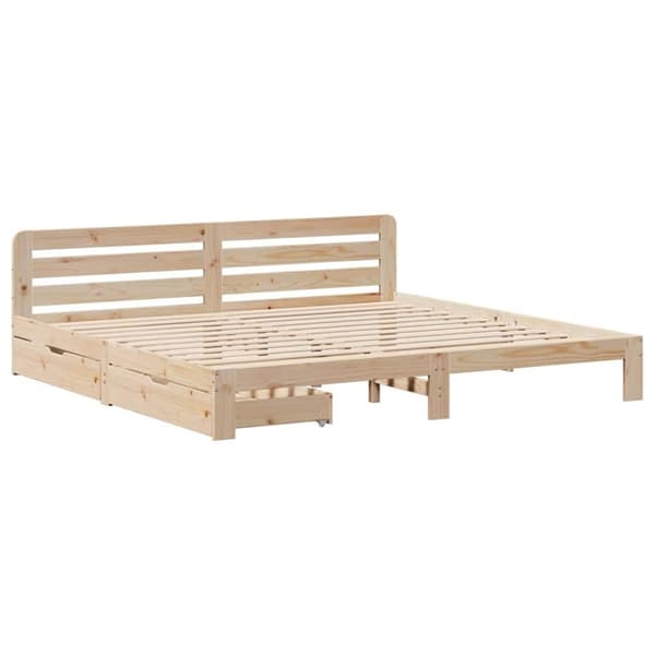 vidaXL sengeramme uden madras 180x200 cm massivt fyrretræ