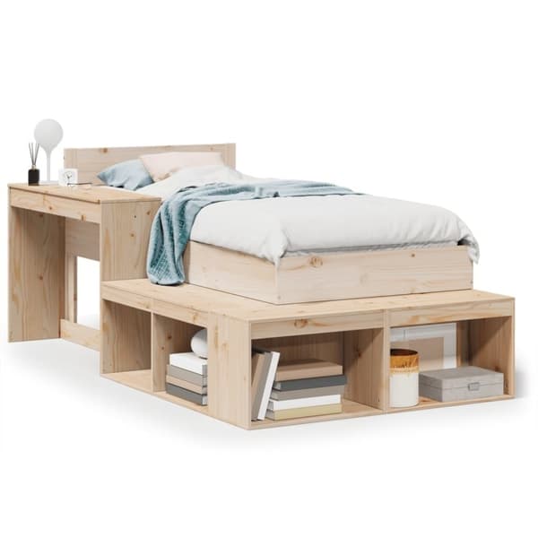 vidaXL sengeramme uden madras 90x200 cm massivt fyrretræ
