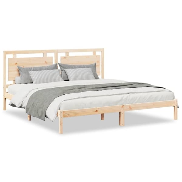 vidaXL Sängynrunko erikoispitkä ilman patjaa 180x210 cm massiivipuu
