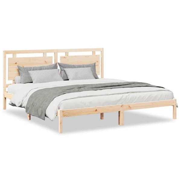 vidaXL Sängynrunko erikoispitkä ilman patjaa 200x220 cm massiivipuu