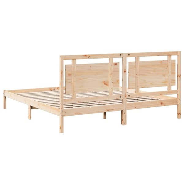 vidaXL Sängynrunko erikoispitkä ilman patjaa 200x220 cm massiivipuu