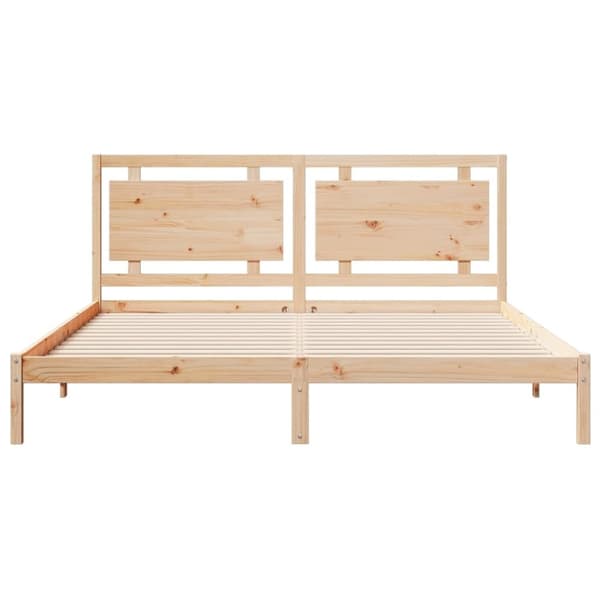 vidaXL Sängynrunko erikoispitkä ilman patjaa 180x220 cm massiivipuu