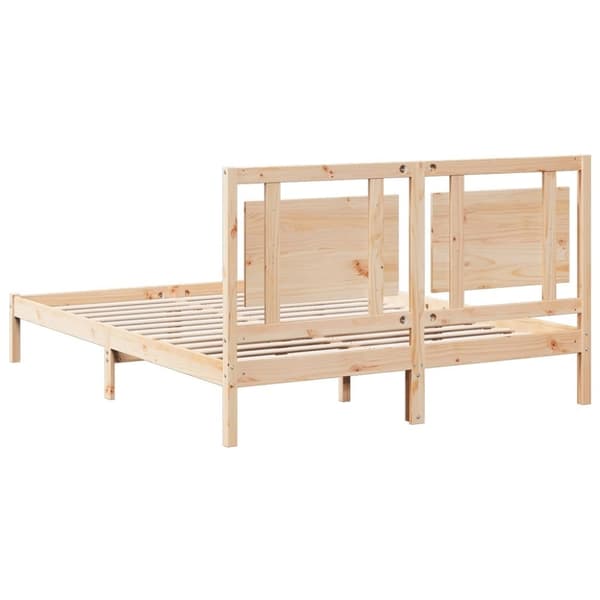 vidaXL Sängynrunko erikoispitkä ilman patjaa 140x220 cm massiivipuu