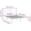 Miniatyrbilde 10 av 10: vidaXL Ekstra lang sengeramme uten madrass 160x220 cm heltre