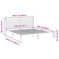 Miniatyrbilde 10 av 10: vidaXL Ekstra lang sengeramme uten madrass 200x220 cm heltre