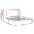 Miniatyrbillede 10 af 10: vidaXL ekstra lang sengeramme uden madras 160x210 cm massivt træ