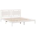 Miniatyrbilde 4 av 10: vidaXL Ekstra lang sengeramme uten madrass hvit 180x210 cm heltre