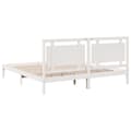 Miniatyrbilde 7 av 10: vidaXL Ekstra lang sengeramme uten madrass hvit 180x210 cm heltre