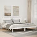 Miniatyrbilde 2 av 10: vidaXL Ekstra lang sengeramme uten madrass hvit 180x210 cm heltre