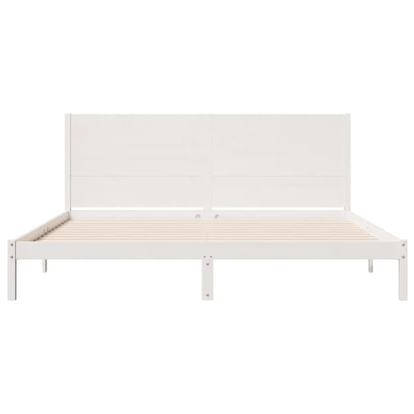 vidaXL Ekstra lang sengeramme uten madrass hvit 200x220 cm heltre