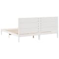 Miniatyrbilde 7 av 10: vidaXL Ekstra lang sengeramme uten madrass hvit 200x220 cm heltre
