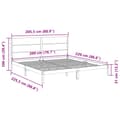 Miniatyrbilde 10 av 10: vidaXL Ekstra lang sengeramme uten madrass hvit 200x220 cm heltre