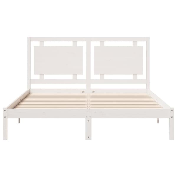 vidaXL Ekstra lang sengeramme uten madrass hvit 160x210 cm heltre