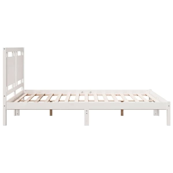 vidaXL Ekstra lang sengeramme uten madrass hvit 160x210 cm heltre