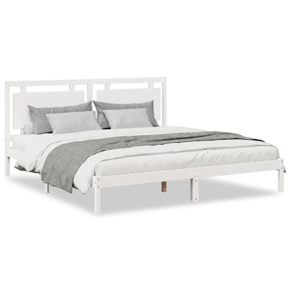 vidaXL ekstra lang sengeramme uden madras 180x210 cm massivt træ