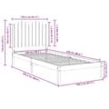 Miniatyrbilde 10 av 10: vidaXL Ekstra lang sengeramme uten madrass 100x220 cm heltre