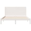 Miniatyrbilde 5 av 10: vidaXL Ekstra lang sengeramme uten madrass hvit 140x220 cm heltre