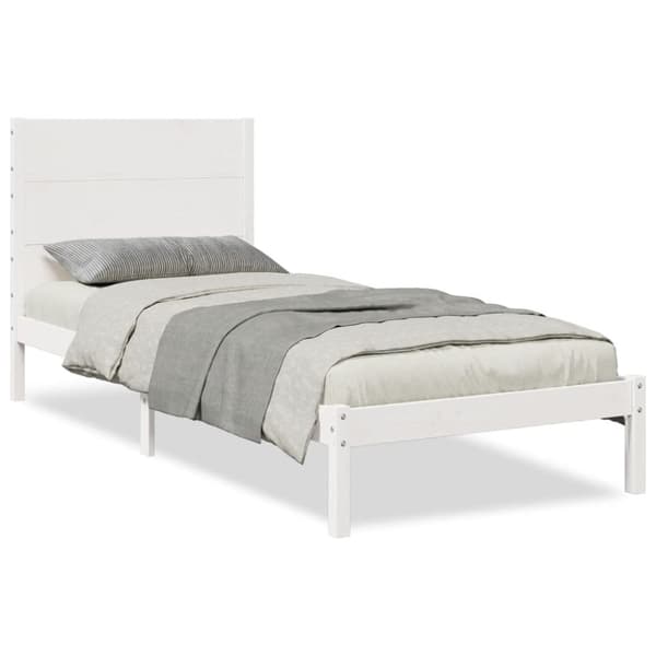 vidaXL Ekstra lang sengeramme uten madrass hvit 100x220 cm heltre