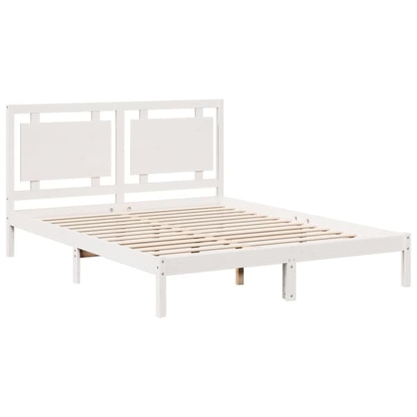 vidaXL Ekstra lang sengeramme uten madrass hvit 140x220 cm heltre