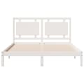 Miniatyrbilde 5 av 10: vidaXL Ekstra lang sengeramme uten madrass hvit 140x220 cm heltre