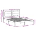 Miniatyrbilde 10 av 10: vidaXL Ekstra lang sengeramme uten madrass hvit 140x220 cm heltre