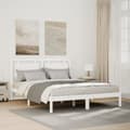 Miniatyrbilde 2 av 10: vidaXL Ekstra lang sengeramme uten madrass hvit 140x220 cm heltre