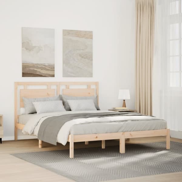 vidaXL ekstra lang sengeramme uden madras 160x210 cm massivt træ
