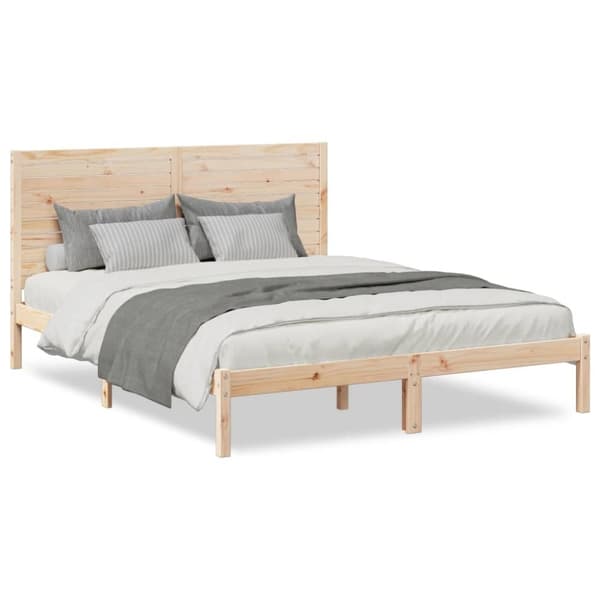 vidaXL Sängynrunko erikoispitkä ilman patjaa 160x210 cm massiivipuu