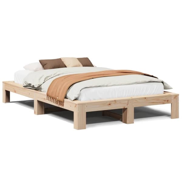 vidaXL Sengeramme uten madrass 120x190 cm heltre furu