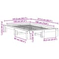 Miniatyrbilde 9 av 9: vidaXL Sengeramme uten madrass 120x190 cm heltre furu