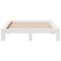 Miniatyrbilde 5 av 9: vidaXL Sengeramme uten madrass hvit 135x190 cm heltre furu