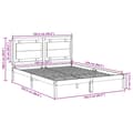 Miniatyrbillede 10 af 10: vidaXL ekstra lang sengeramme uden madras 160x220 cm massivt træ