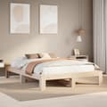 Miniatyrbilde 2 av 9: vidaXL Sengeramme uten madrass 140x190 cm heltre furu