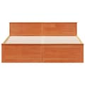 Miniatyrbilde 5 av 11: vidaXL Sengeramme uten madrass med hodegavl brun 180x200cm heltre furu