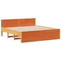 Miniatyrbilde 8 av 11: vidaXL Sengeramme uten madrass med hodegavl brun 180x200cm heltre furu