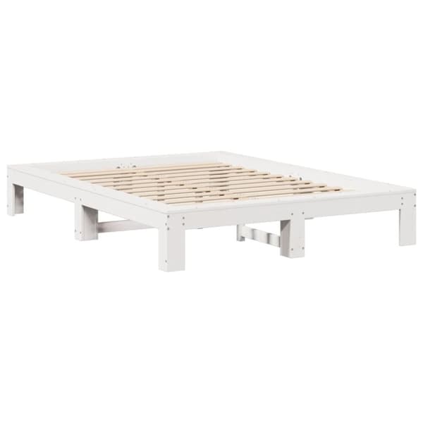 vidaXL Sengeramme uten madrass hvit 140x190 cm heltre furu