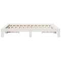 Miniatyrbilde 6 av 9: vidaXL Sengeramme uten madrass hvit 140x190 cm heltre furu