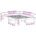 Miniatyrbilde 9 av 9: vidaXL Sengeramme uten madrass hvit 140x190 cm heltre furu